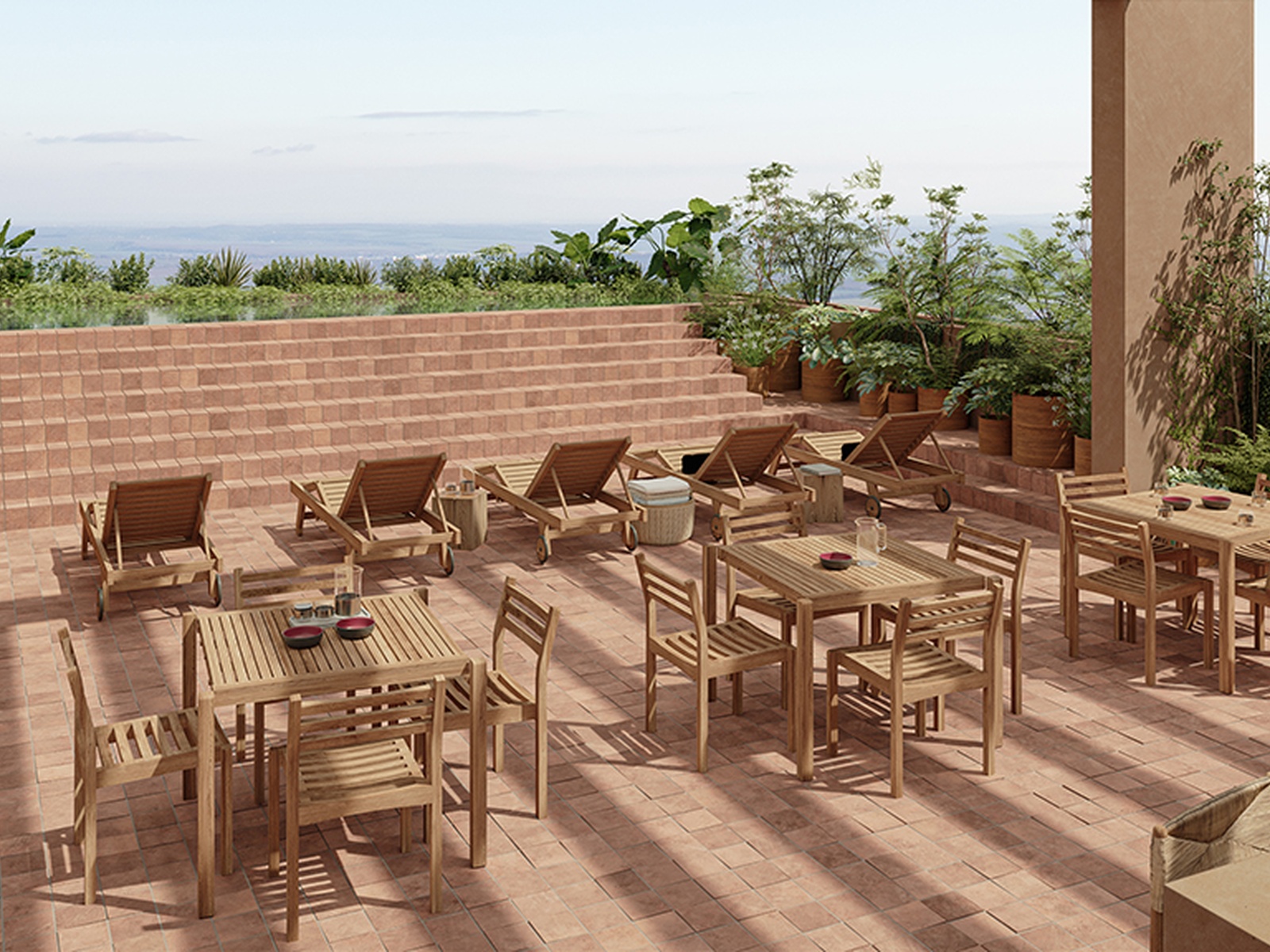 Mahari pool area render