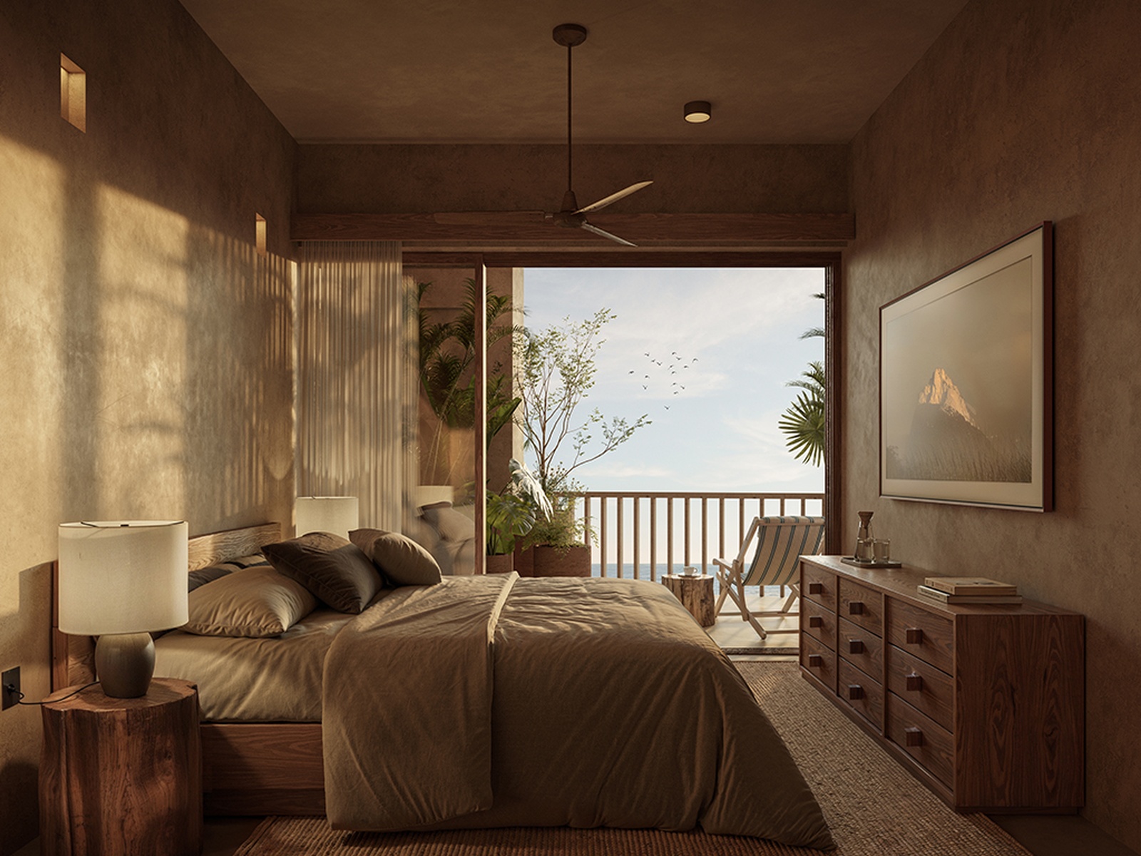 Mahari ground-floor living area opening to private garden
