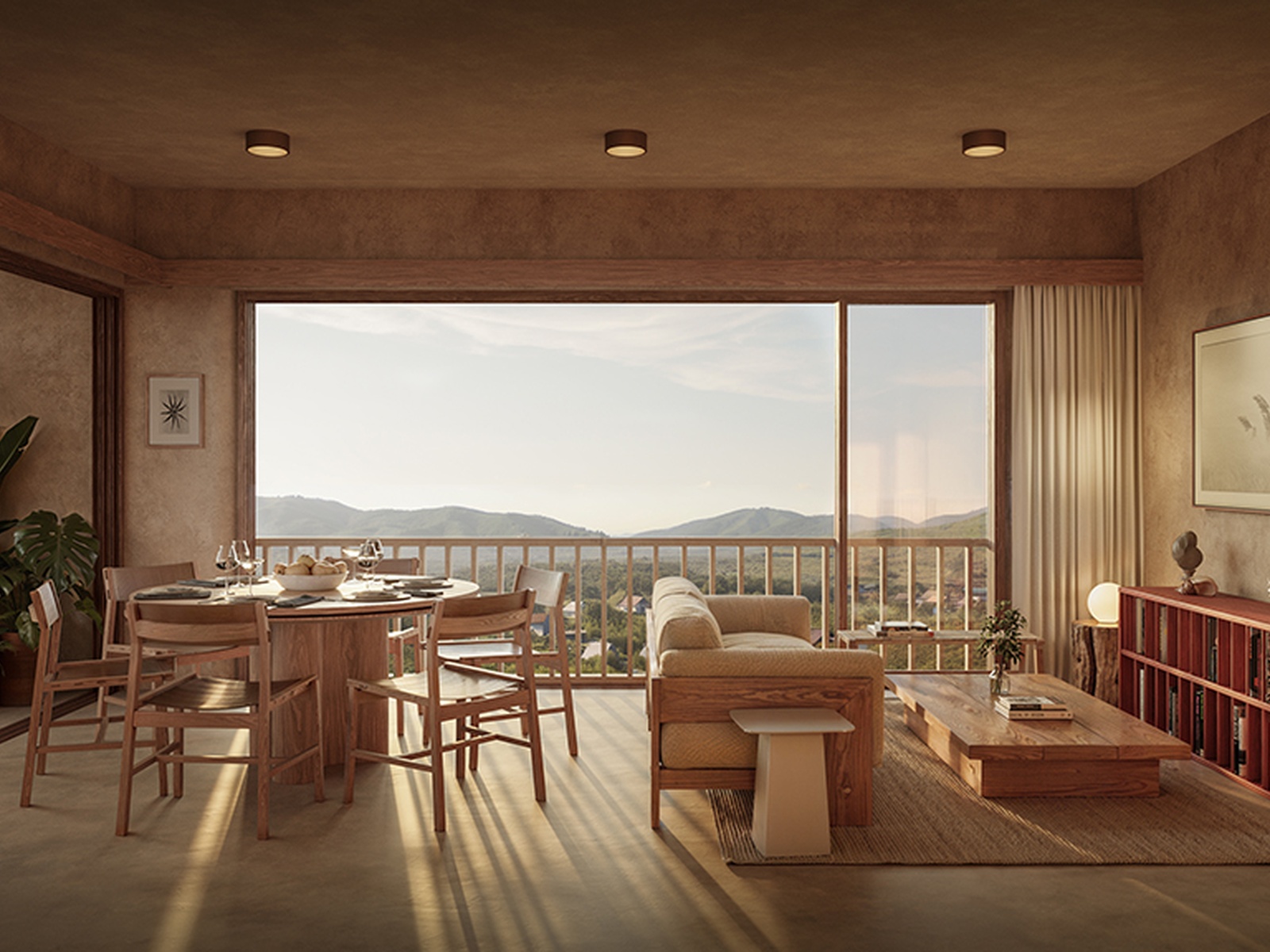 Mahari rooftop lounge and sun deck render